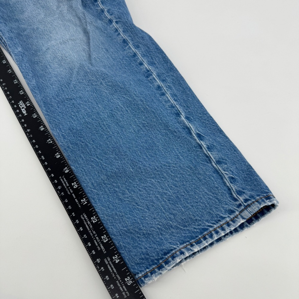 J.Crew High-Rise Straight Premium Edition Blue Button Fly Jeans Size 30 - Picture 9 of 10